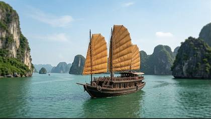 Thuyền gỗ Hạ Long