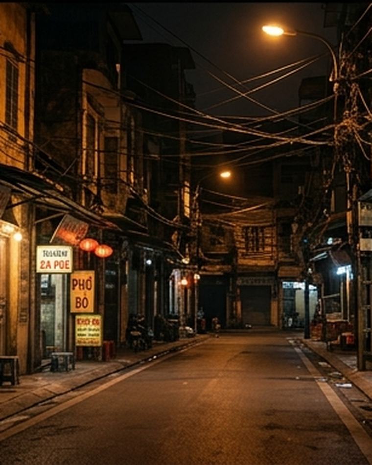 Phố cũ Hà Nội về đêm